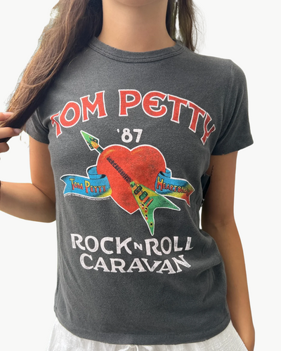 ROCK N ROLL CARAVAN TEE IN VINTAGE BLACK - Romi Boutique