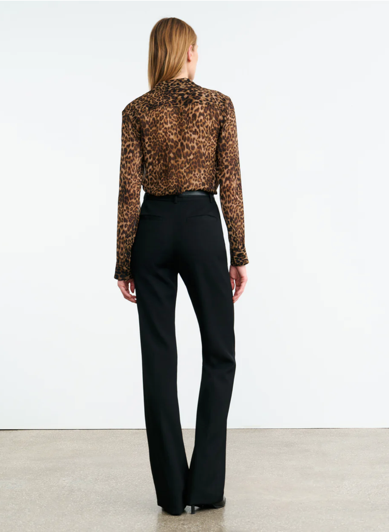 GAIA SLIM SHIRT IN VINTAGE LEOPARD PRINT