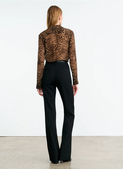GAIA SLIM SHIRT IN VINTAGE LEOPARD PRINT