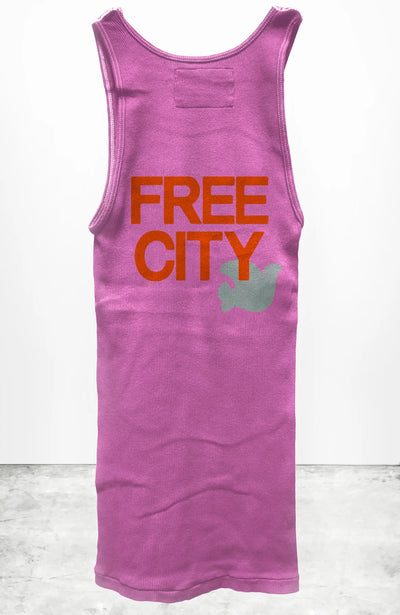 SUPERVINTAGE TANK IN PINK PLANT - Romi Boutique