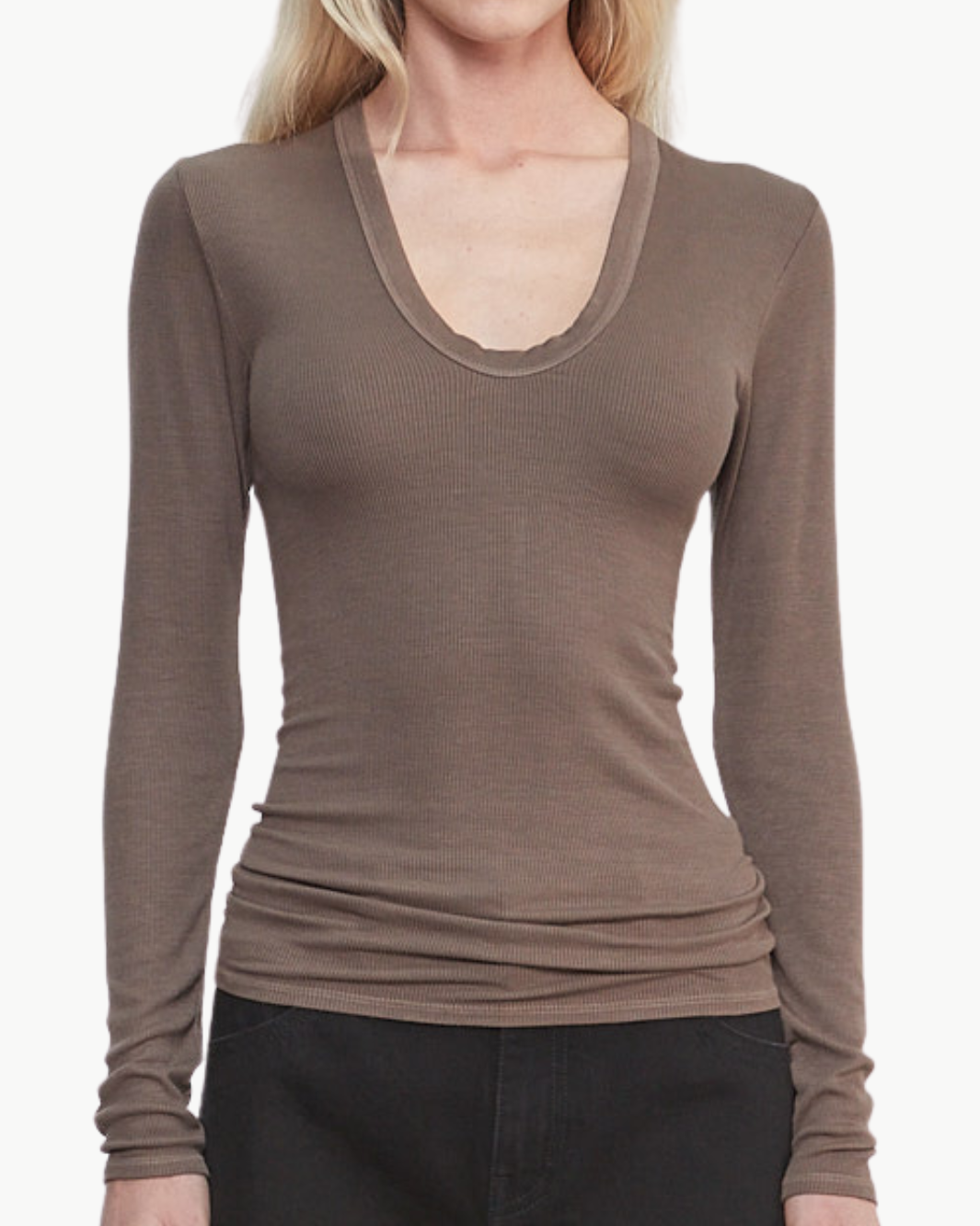 SILK RIB U IN MUSHROOM