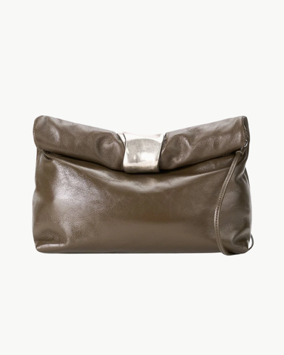 CUFF CLUTCH IN TRUFFLE