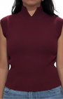 White & Warren CASHMERE SLEEVELESS MOCK NECK at Romi Boutique