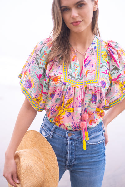 ANGEL TOP IN SUNSHINE PRINT