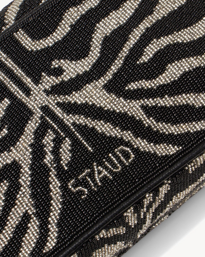 TOMMY BEADED BAG IN BLACK/WHITE - Romi Boutique