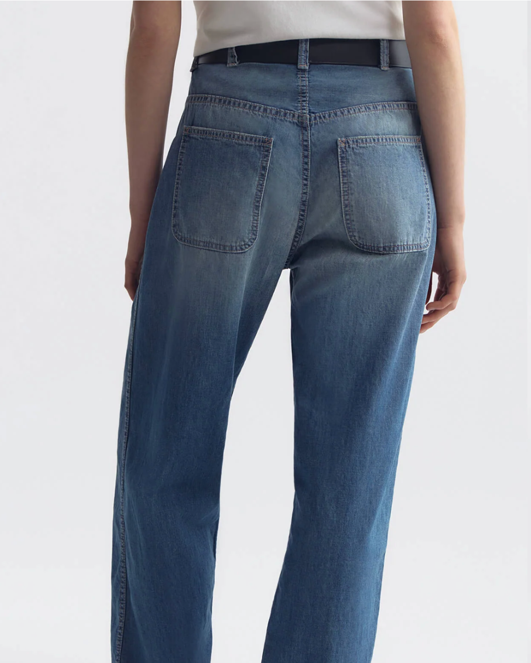 Nili Lotan WHITNEY DENIM PANT at Romi Boutique
