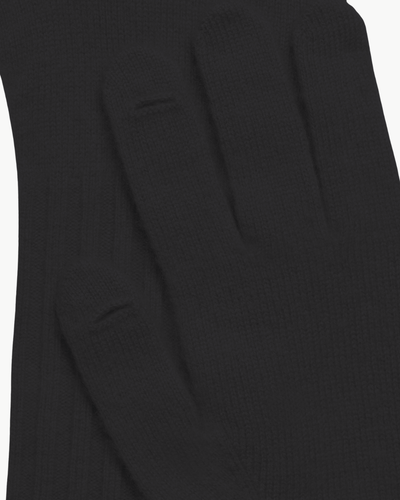BOILED CASHMERE KNIT GLOVE IN BLACK - Romi Boutique