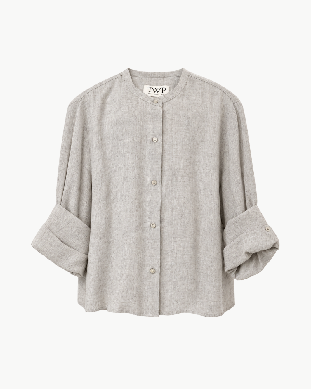 3/4 Sleeve Shirt With Collar Stand