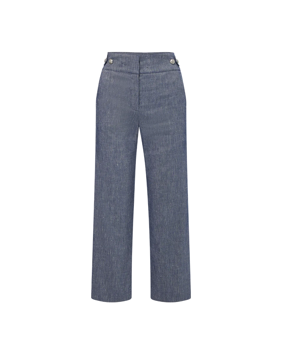 AUBRIE LINEN PANT IN BLUE MELANGE