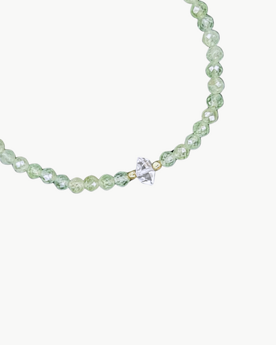 BEADED BRACELET IN PALE GREEN