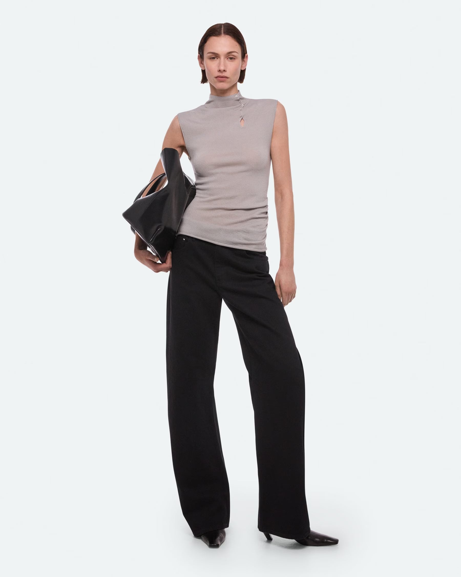 Button Turtleneck Tank