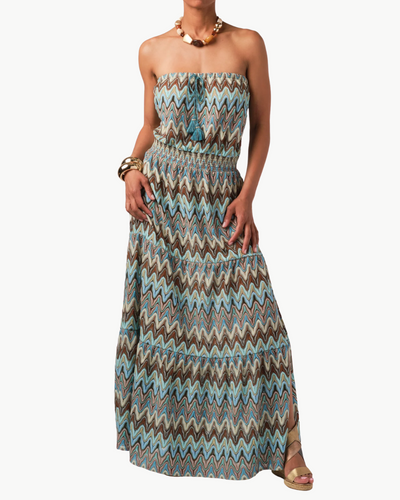 VERA DRESS IN BLUE MULTI