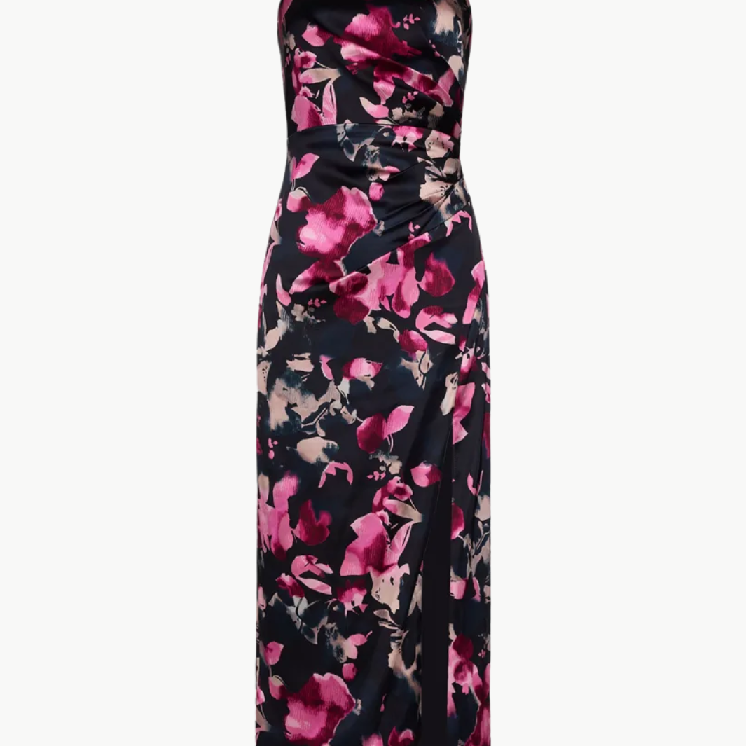 Ramy Brook DORY STRAPLESS RUCHED MIDI DRESS at Romi Boutique