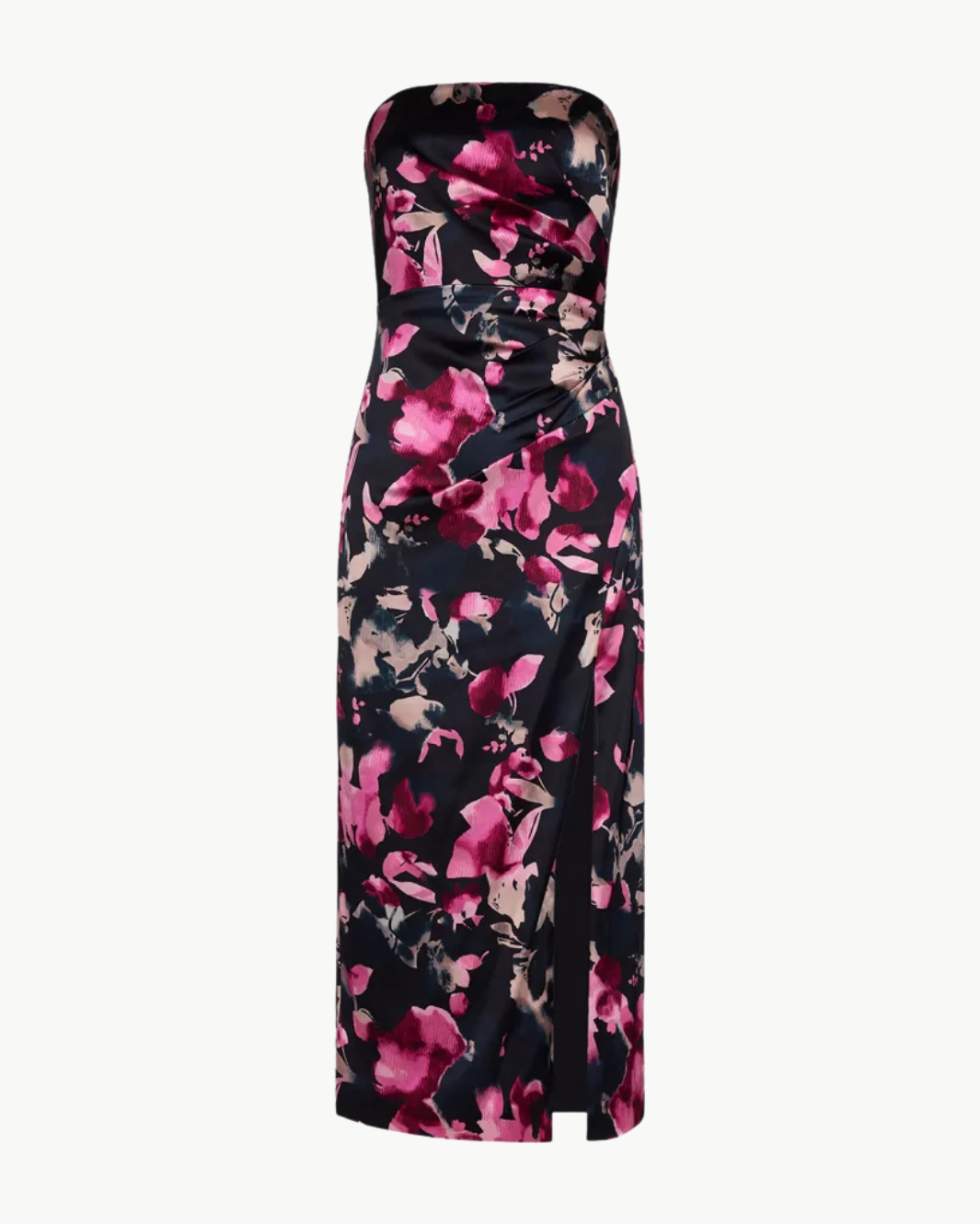 Ramy Brook DORY STRAPLESS RUCHED MIDI DRESS at Romi Boutique