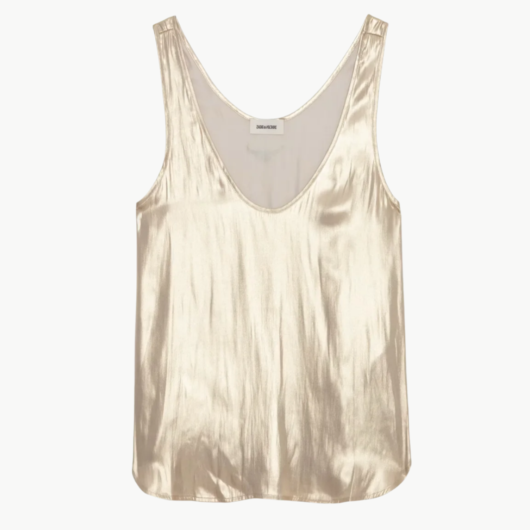Zadig & Voltaire TARYS SATIN TANK TOP at Romi Boutique