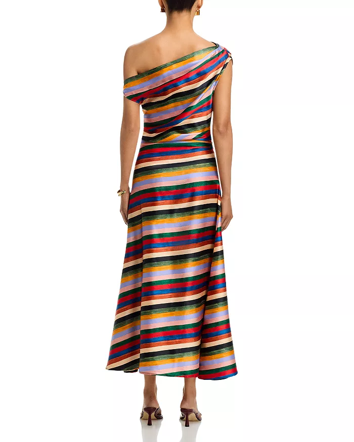staud maxi dress STAUD, Phare Silk Dress in Market Stripe, Size 4