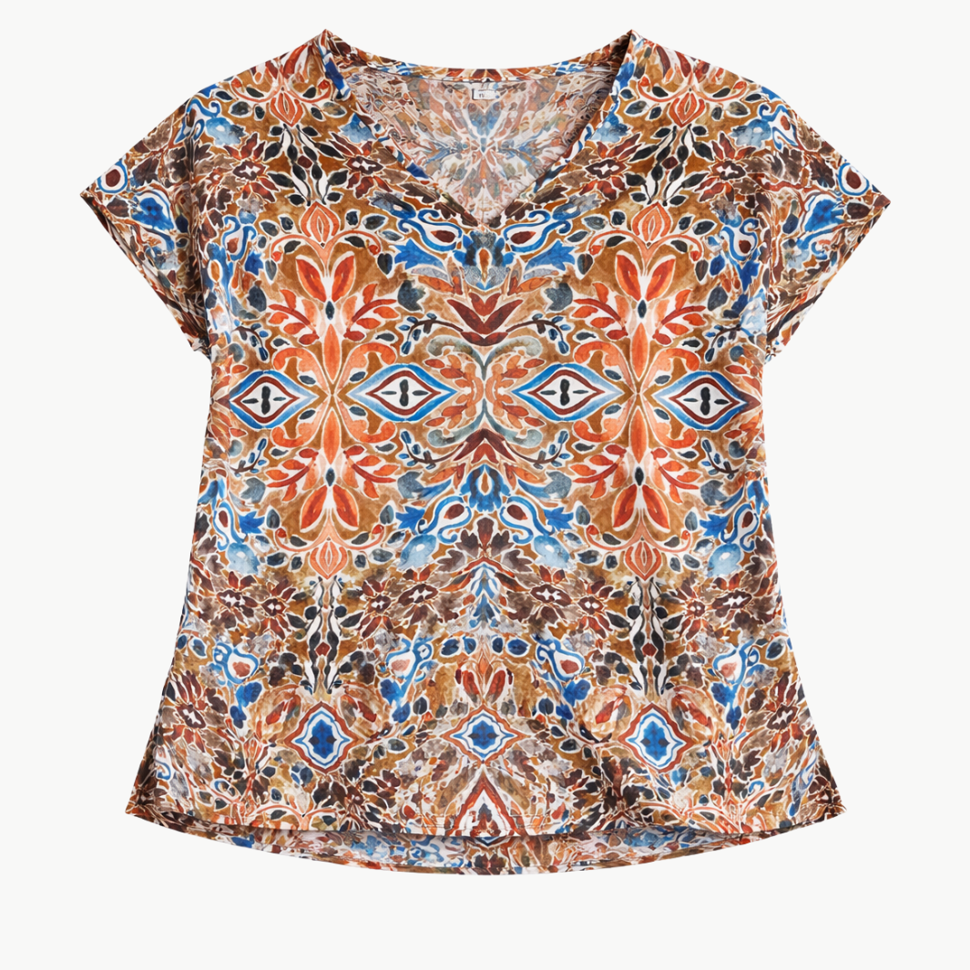 Go Silk GO RAW REVISITED PRINTED PLACE at Romi Boutique