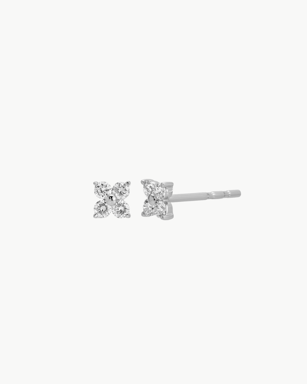 EF Collection Diamond Fleur Stud Earrings at Romi Boutique