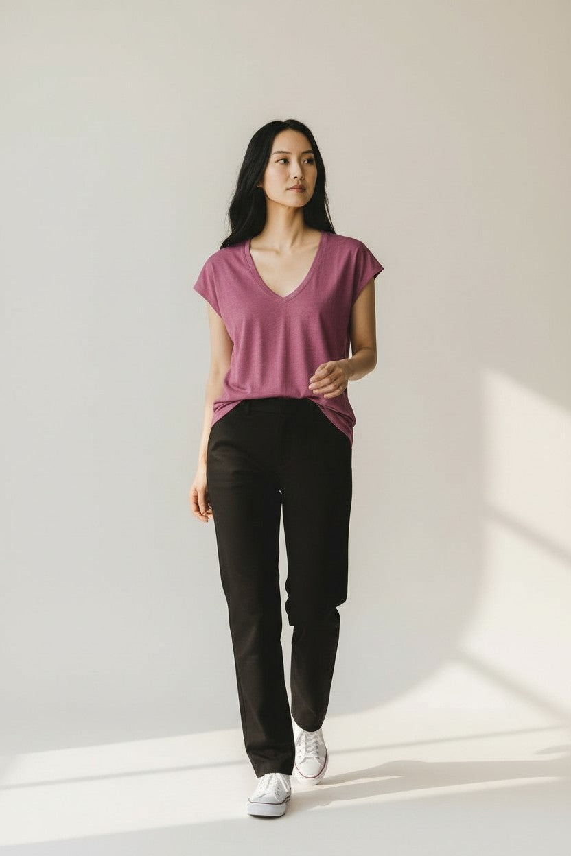 ZANKOU T-SHIRT IN DUSKY ORCHID