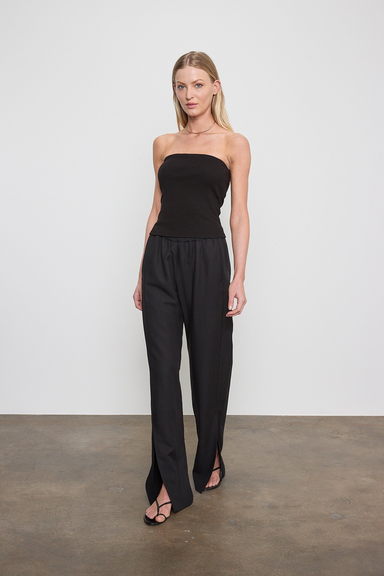 Enza Costa Cotton Rib Bandeau Top at Romi Boutique