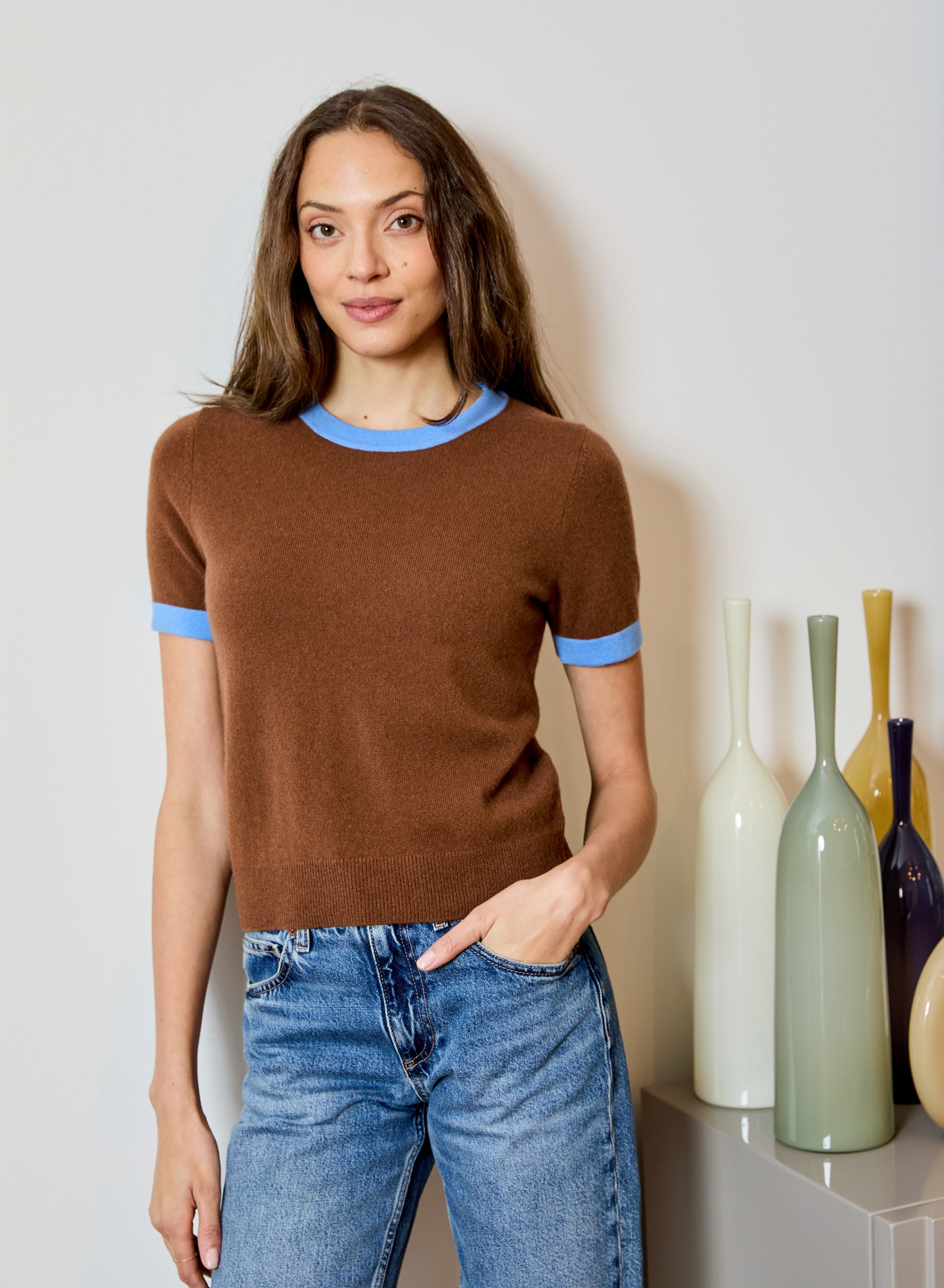 Short Sleeve Ringer Crew