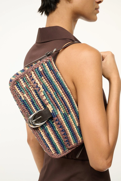 HARLOW RAFFIA BAG IN MIXED RAFFIA