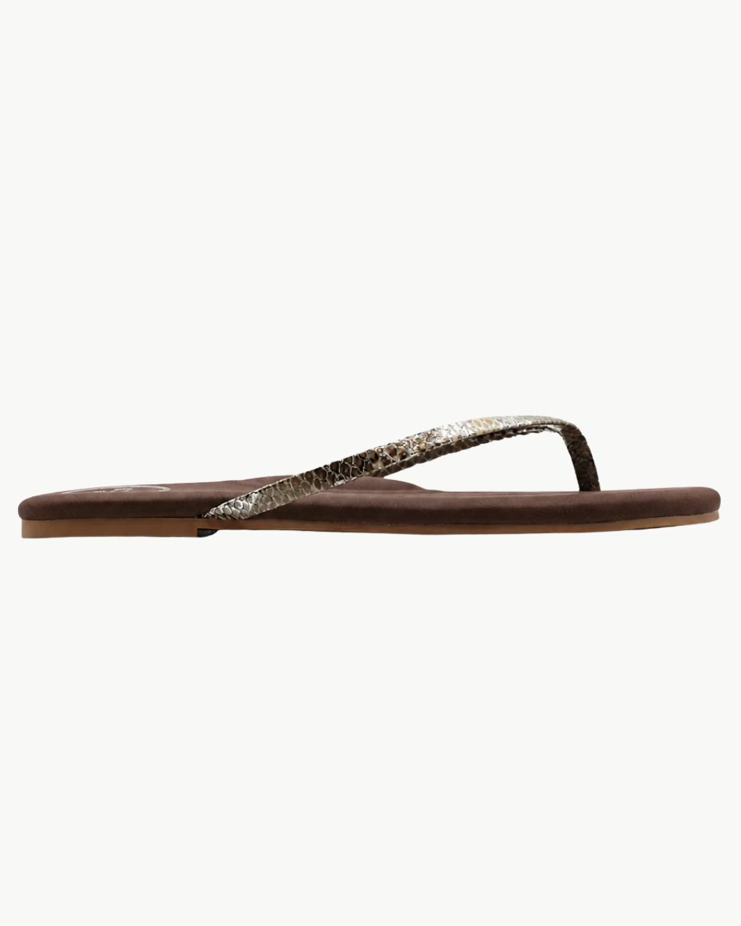 Copa Brown With Lizard Print Sandal