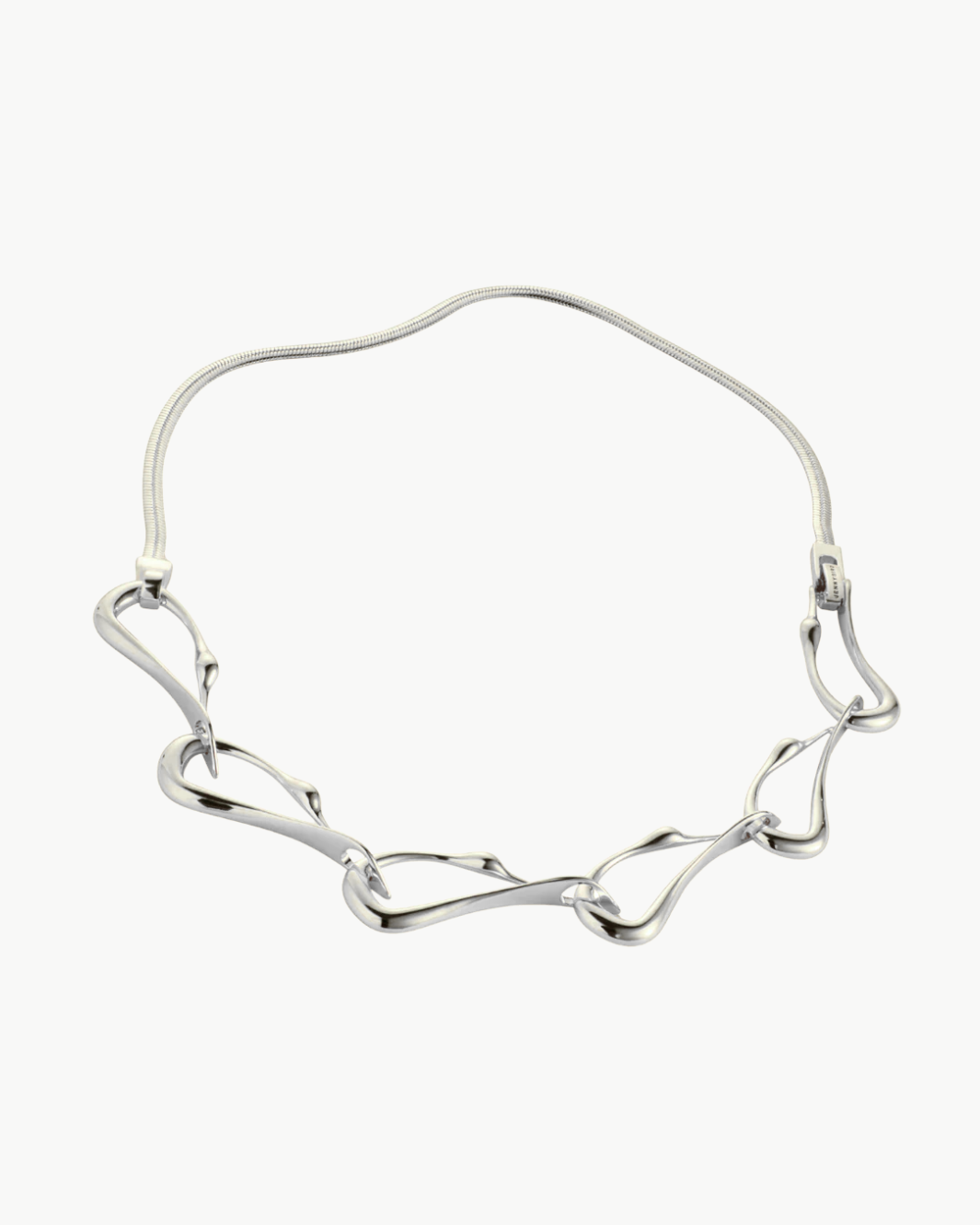 EGRET COLLAR IN HIGH POLISH SILVER - Romi Boutique
