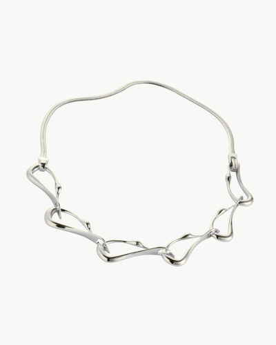 EGRET COLLAR IN HIGH POLISH SILVER - Romi Boutique