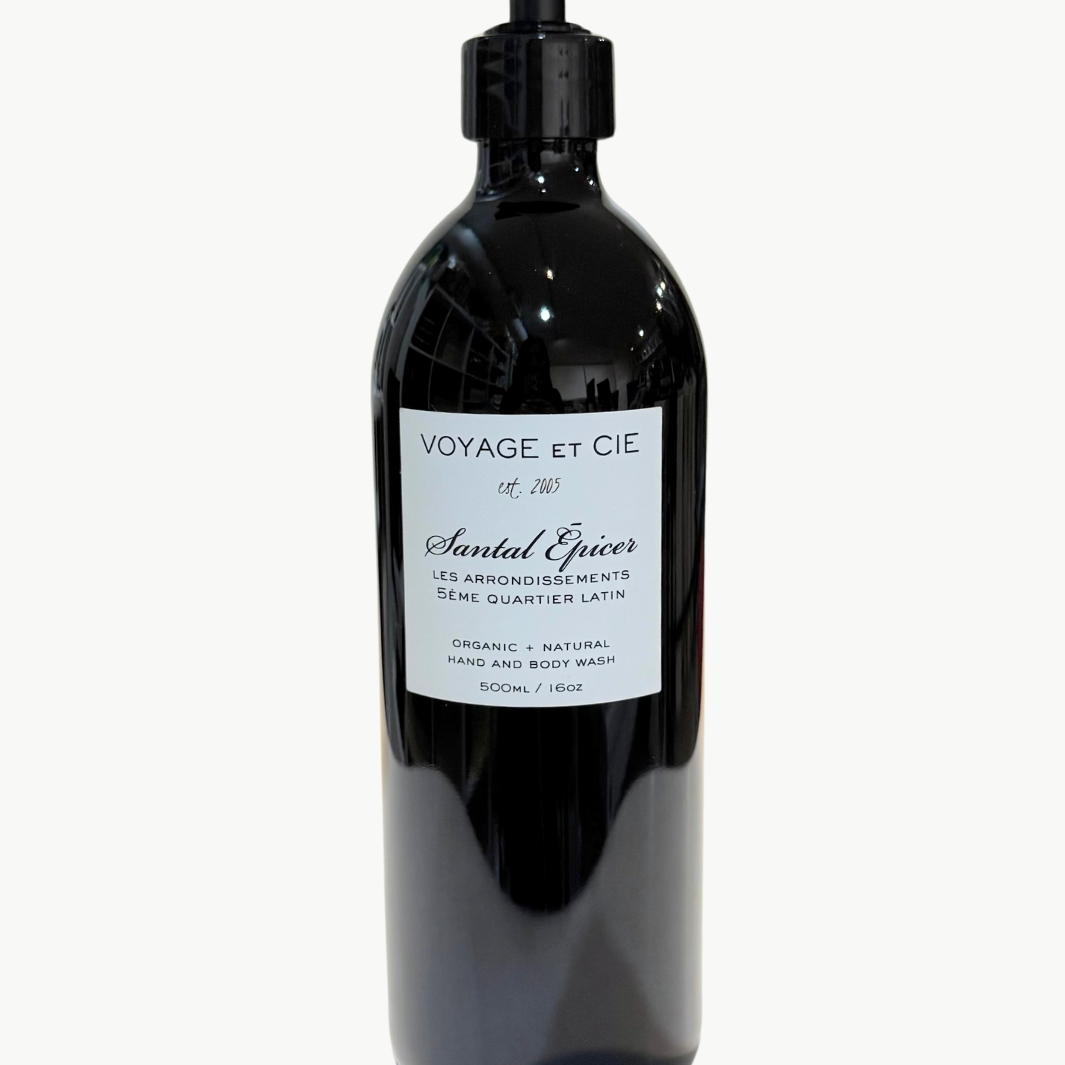 Voyage et Cie BODY WASH IN SANTAL ORGANIC OAT/APPLE MYRON GLASS at Romi Boutique