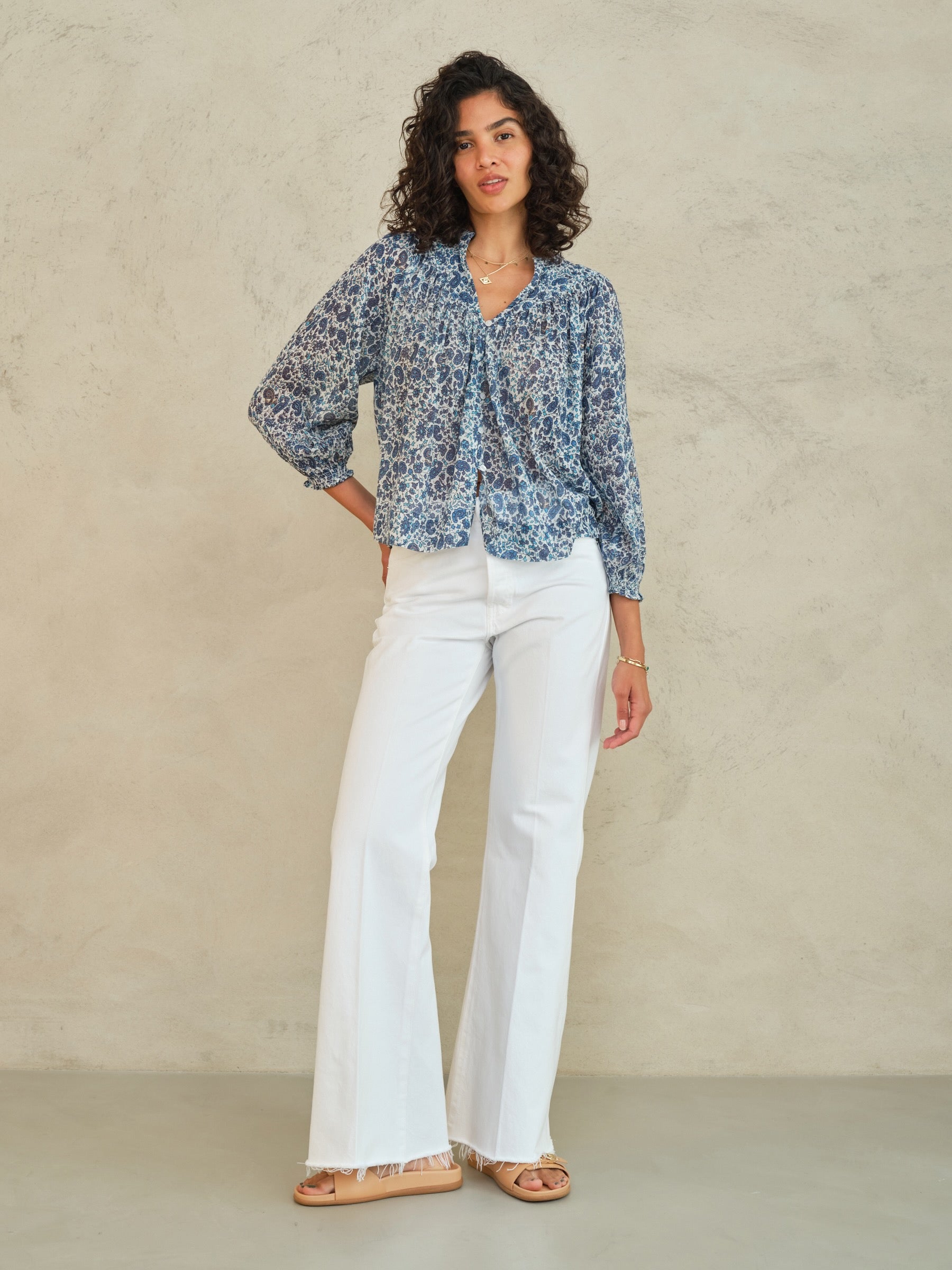 Mabe Esti Print Top at Romi Boutique