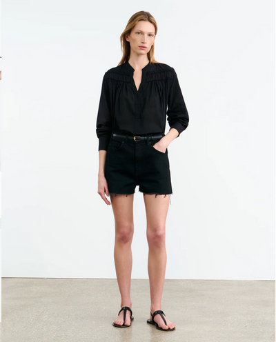 COBAIN DENIM SHORT IN JET BLACK