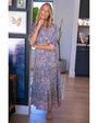 BLAIR MAXI IN BLUE YELLOW PRINT by Bell - Romi Boutique