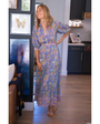 BLAIR MAXI IN BLUE YELLOW PRINT by Bell - Romi Boutique
