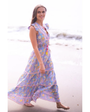 LOLA MAXI DRESS IN BLUE YELLOW PRINT by Bell - Romi Boutique