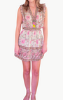 POPPY MINI DRESS IN MINT AND PINK FLORAL by Bell - Romi Boutique