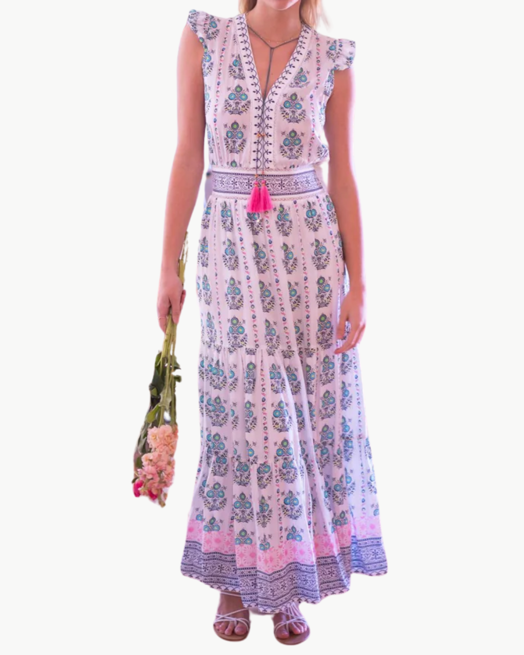 ANNABELLE MAXI IN MULTI COLOR MOTIFS by Bell - Romi Boutique