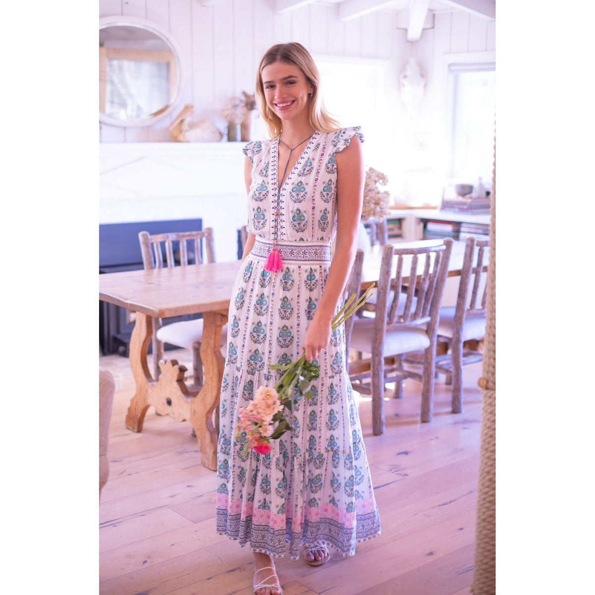 ANNABELLE MAXI IN MULTI COLOR MOTIFS by Bell - Romi Boutique