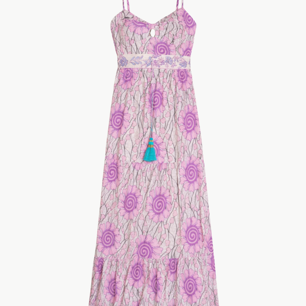 ALEXIS MAXI DRESS IN PINK HEARTS by Bell - Romi Boutique
