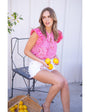 MILIA TOP IN FUSCHIA PRINT by Bell - Romi Boutique