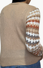 Autumn Cashmere MULTI COLOR FANCY STITCH CREW at Romi Boutique