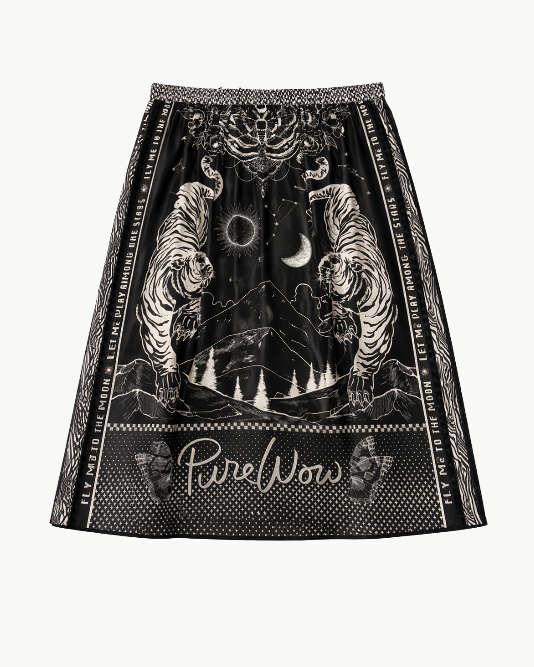 Me369 VANESSA PRINTED MIDI SKIRT at Romi Boutique