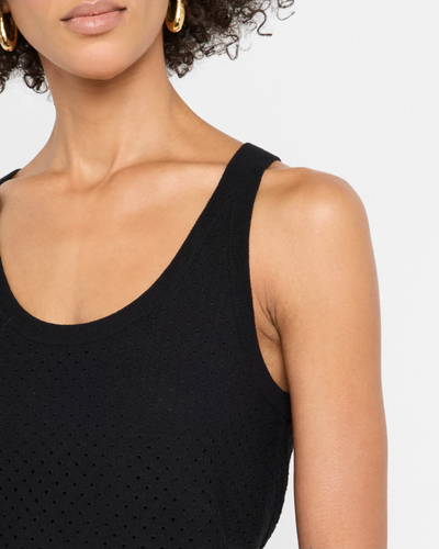 DOUBLE LAYER MESH CAMI IN BLACK