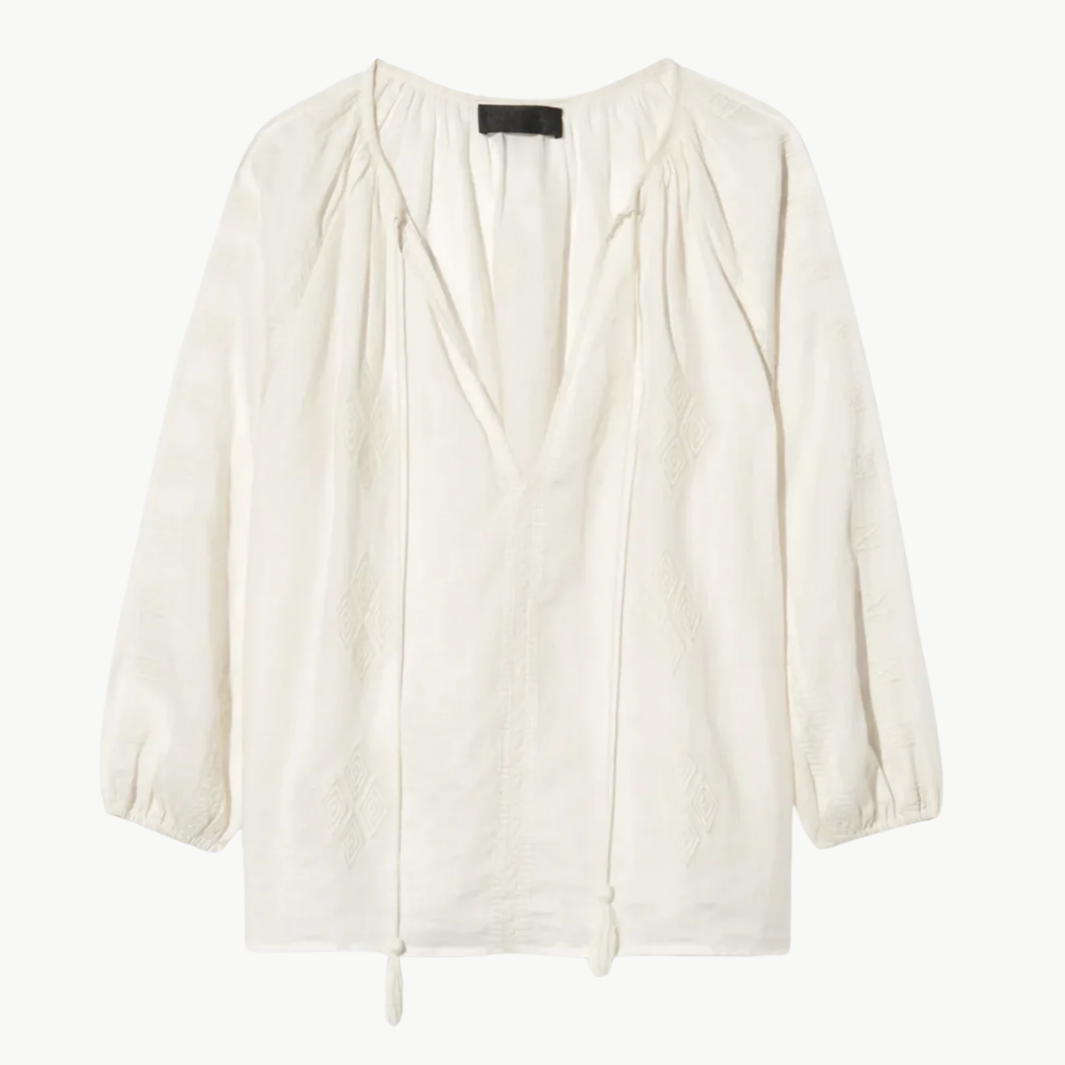 Nili Lotan CRISTO BLOUSE at Romi Boutique