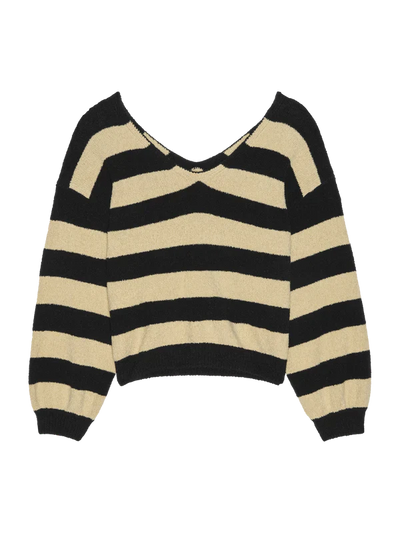 CARMINE PULLOVER IN BUTTERSCOTCH STRIPE