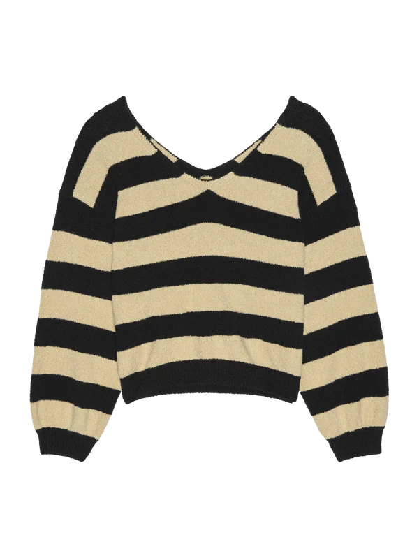 Carmine Pullover In Butterscotch Stripe