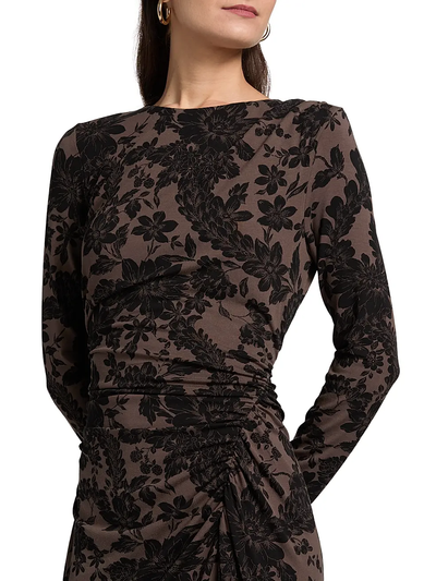 THEODORA DRESS IN DARK LICHEN/BLACK - Romi Boutique