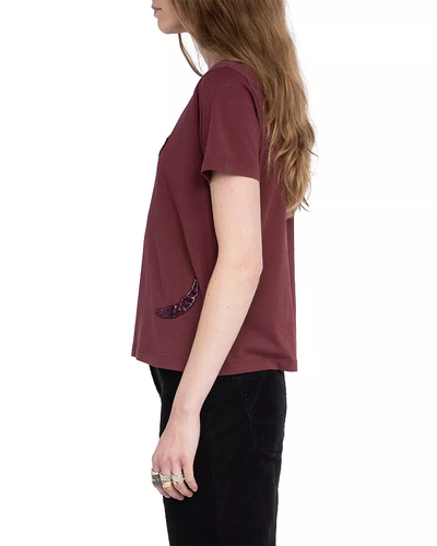 ALYS EMBROIDERY WINGS IN BURGUNDY - Romi Boutique