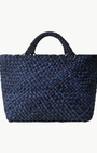 Naghedi ST. BARTHS MEDIUM TOTE DOUBLE WEAVE DENIM at Romi Boutique