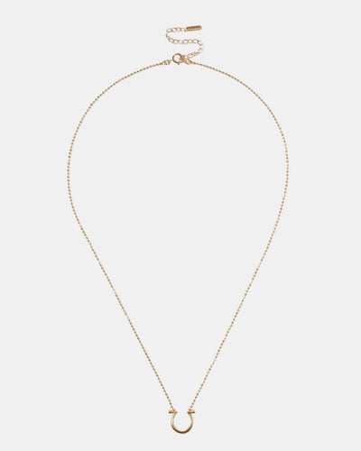 HORSESHOE NECKLACE IN YELLOW GOLD - Romi Boutique